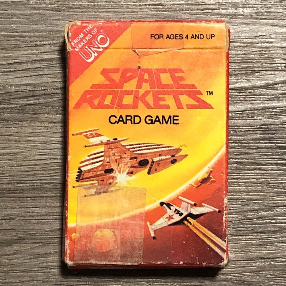 Vintage 1983 SPACE ROCKETS Card Game 34 Cards  Including Instructions UNO